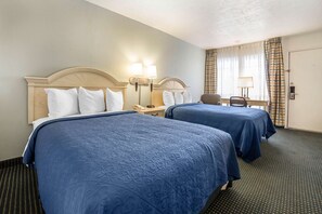 Standard Room, 2 Double Beds, Non Smoking | Blackout drapes, iron/ironing board, free WiFi, bed sheets