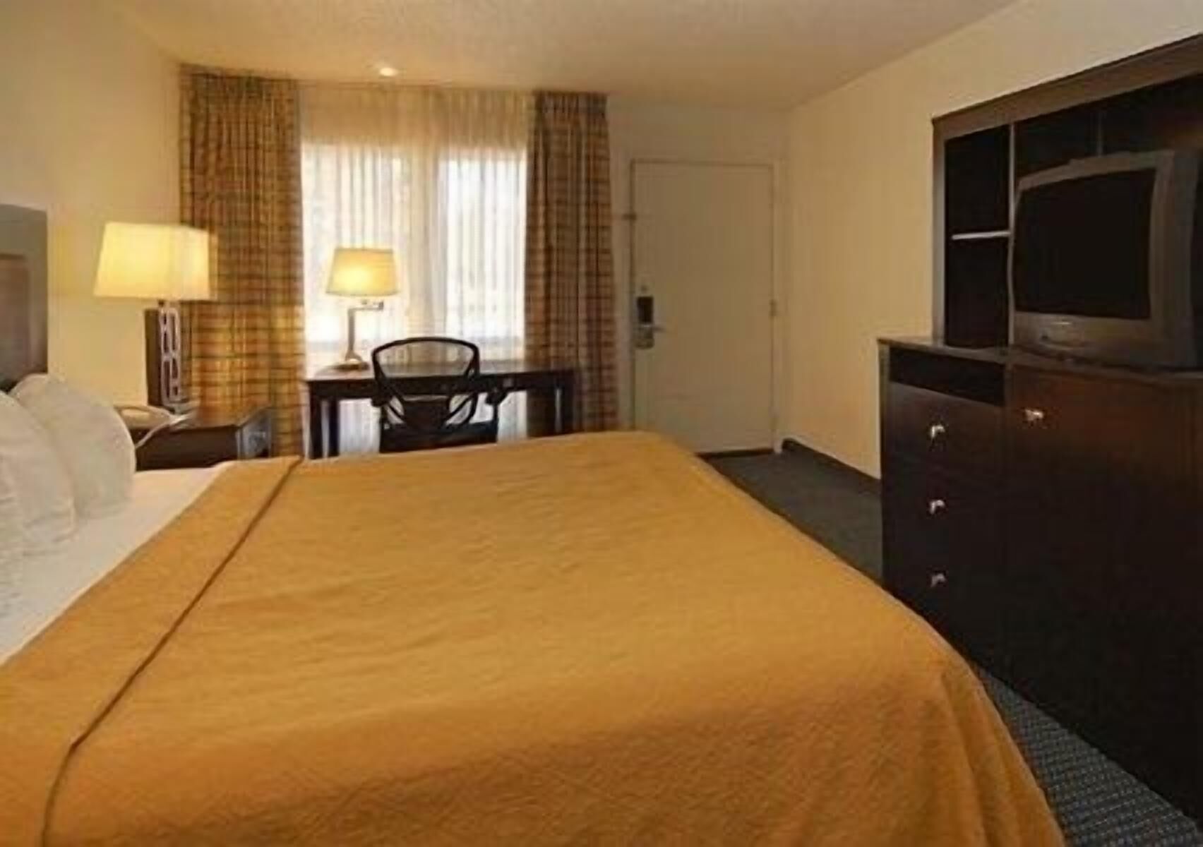Blackout curtains, iron/ironing board, free WiFi, bed sheets