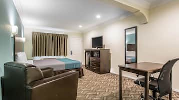 Blackout curtains, iron/ironing board, free WiFi, bed sheets