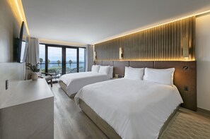 Shores Ocean View 2 Queen Room (Recently Renovated) | Hypo-allergenic bedding, in-room safe, blackout curtains