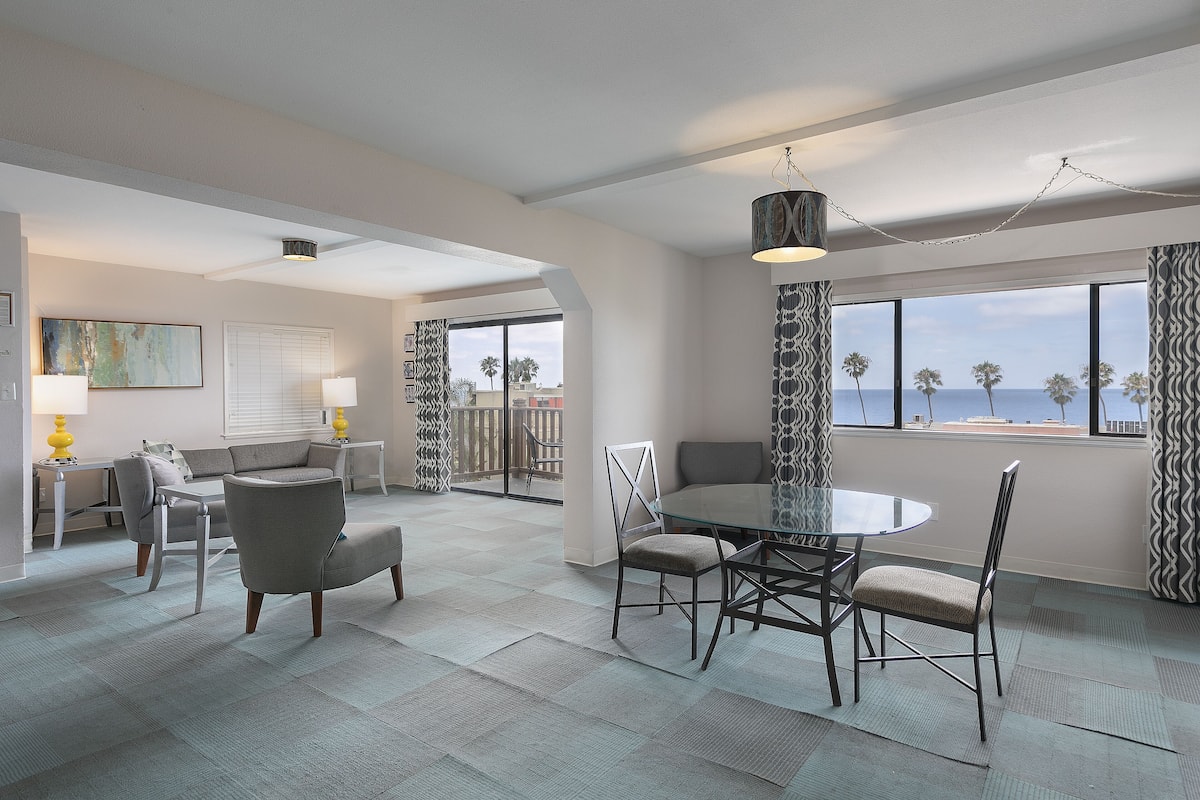 Terrace Ocean View 2 Bedroom 2 Bath Suite (Stair Access Only) | Hypo-allergenic bedding, in-room safe, blackout curtains