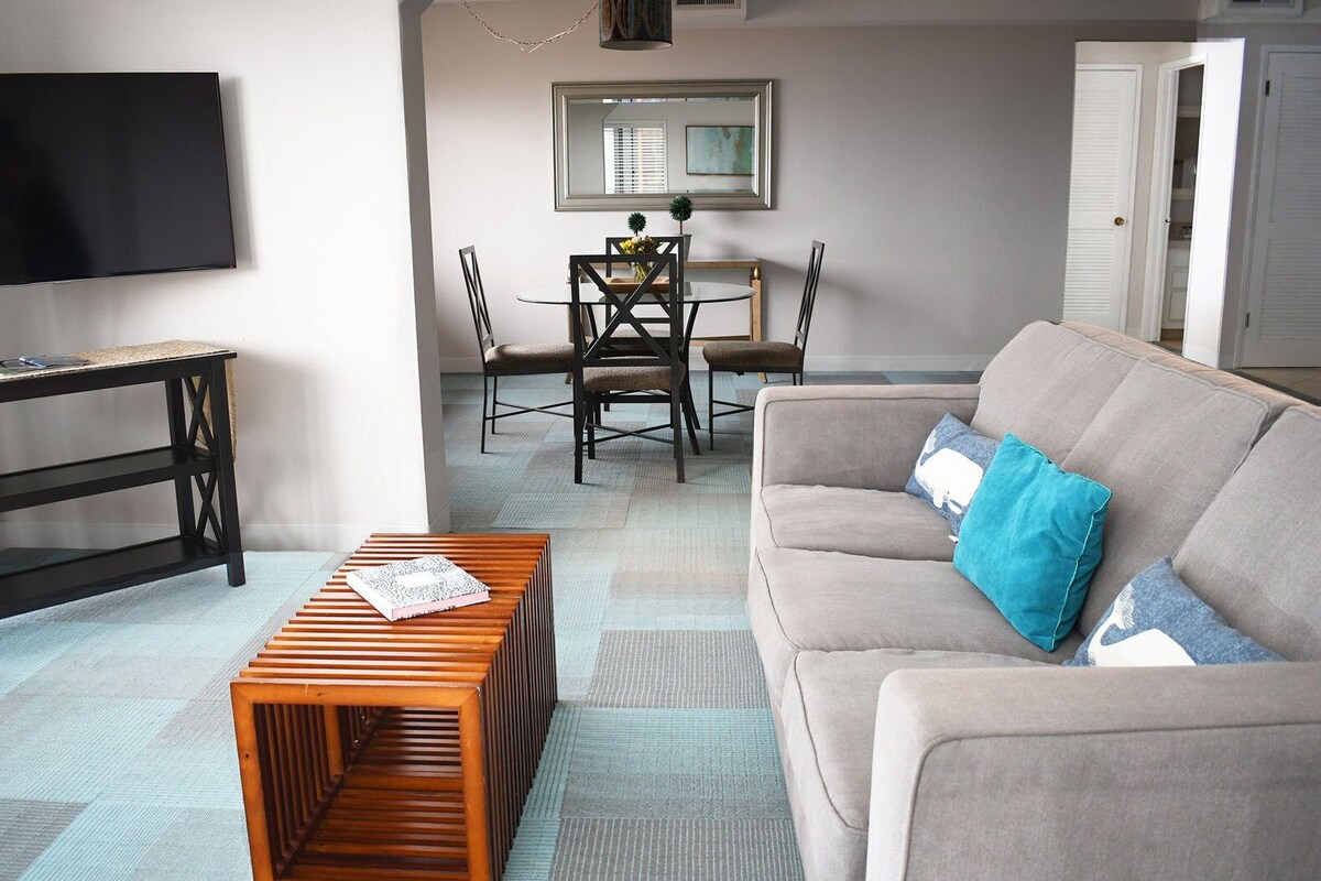 Suite, Terrace, Ocean View (2-Bed/1-Bath Suite) | Living area | 42-inch flat-screen TV with cable channels, TV