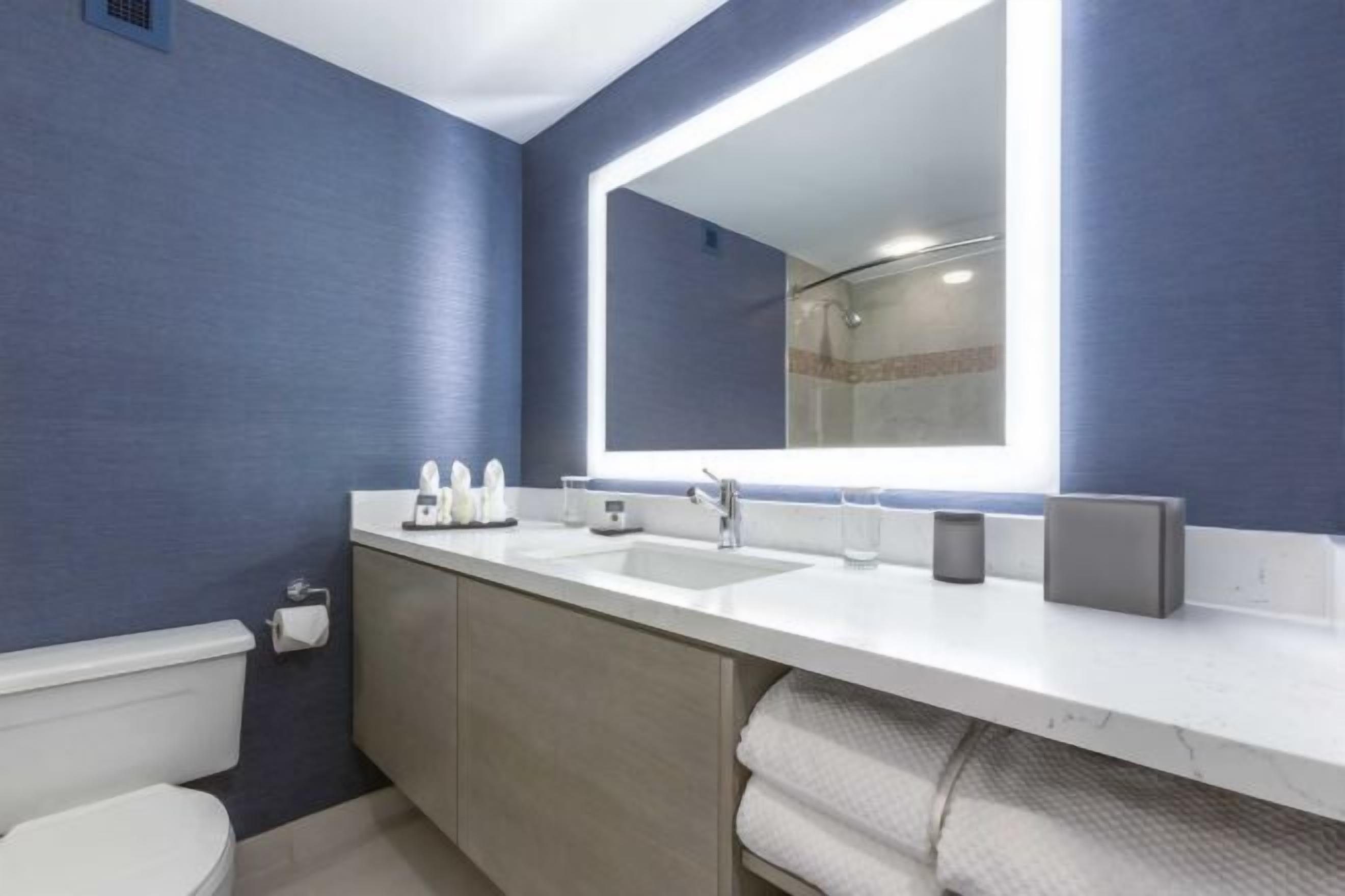 Tina con regadera, amenidades de baño gratuitas, secadora de cabello 