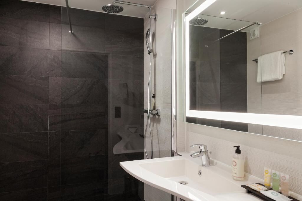 free toiletries, hair dryer, bathrobes, towels