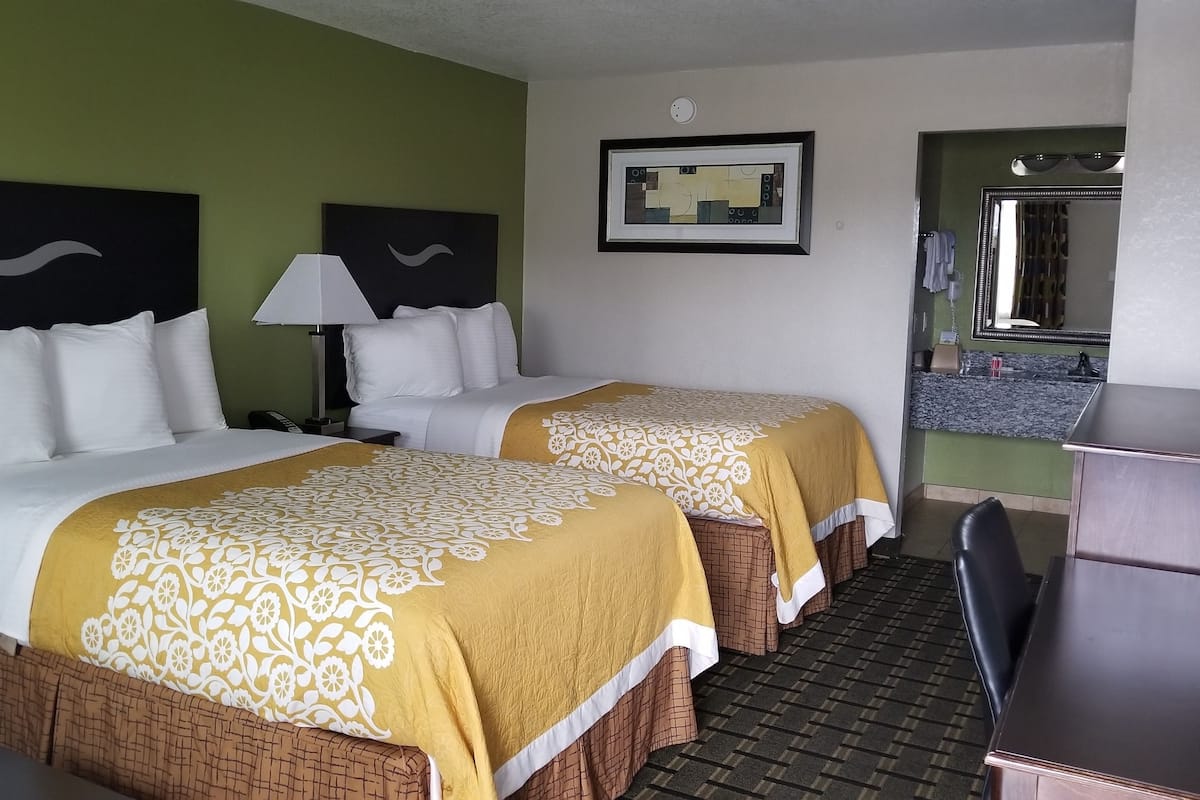 Premium bedding, pillow-top beds, desk, iron/ironing board