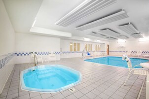 Indoor pool, open 6 AM to 11 PM, sun loungers