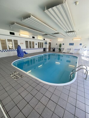 Indoor pool, open 6 AM to 11 PM, sun loungers