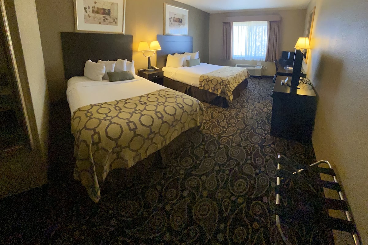 Standard Room, 2 Queen Beds | In-room safe, desk, blackout curtains, iron/ironing board