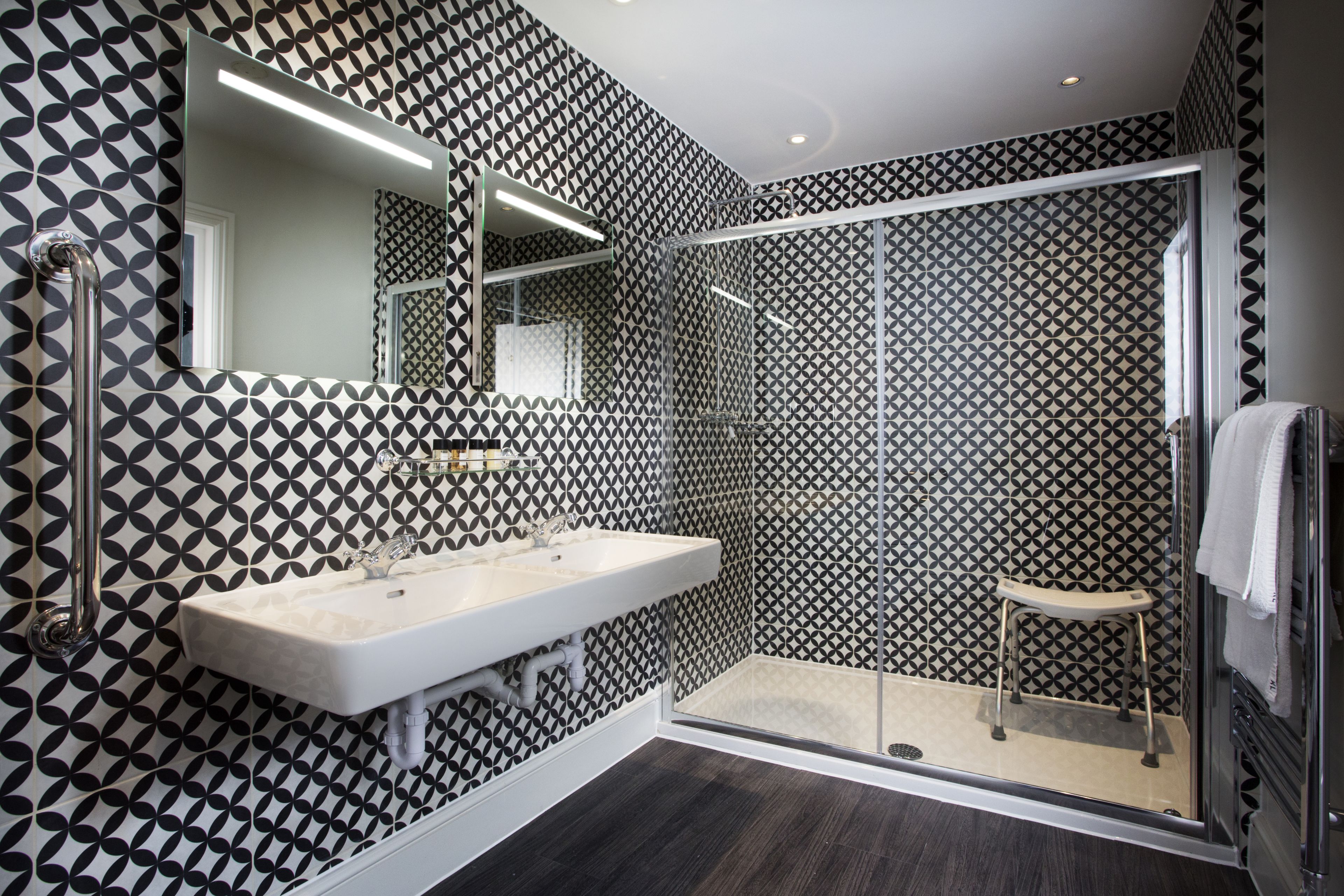 family double or twin room | bathroom | combined shower/bathtub, eco-friendly toiletries, hair dryer, towels