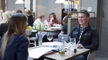 Breakfast, lunch and dinner served