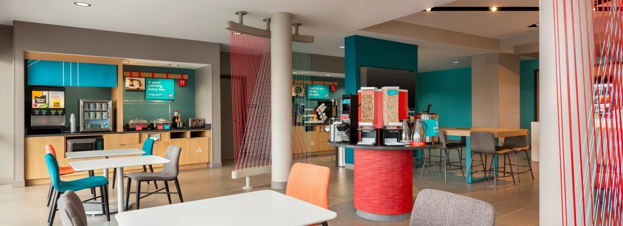 Free daily buffet breakfast
