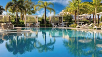 Outdoor pool, free cabanas