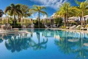 Outdoor pool, free pool cabanas