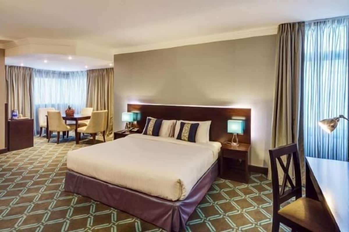 In-room safe, desk, blackout curtains, soundproofing