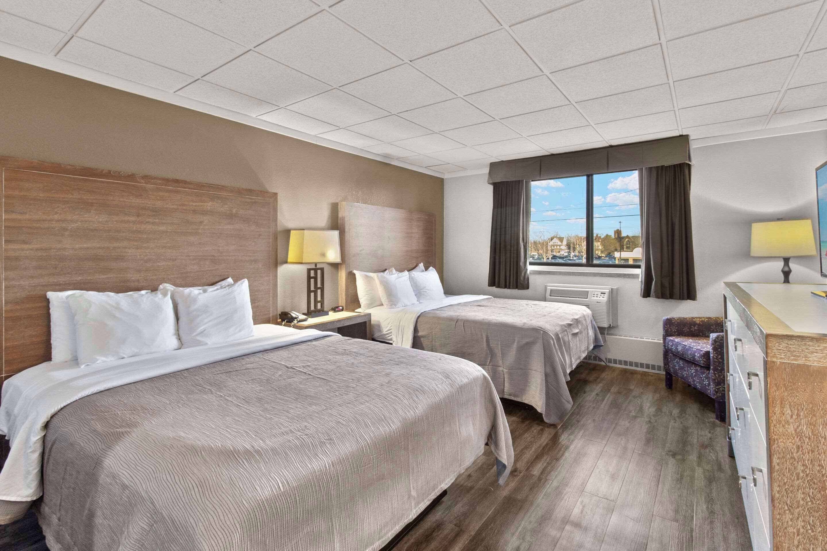 room, 2 queen beds, non smoking (pet friendly) | in-room safe, desk, blackout curtains, iron/ironing board