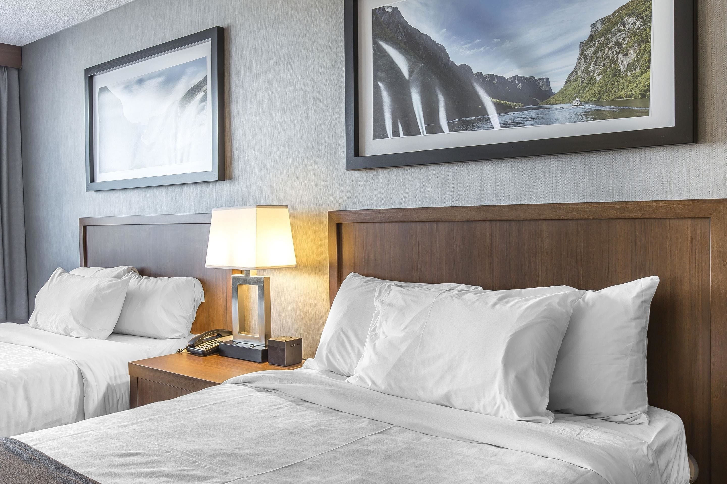 standard room, 2 double beds | desk, blackout curtains, iron/ironing board, free wifi