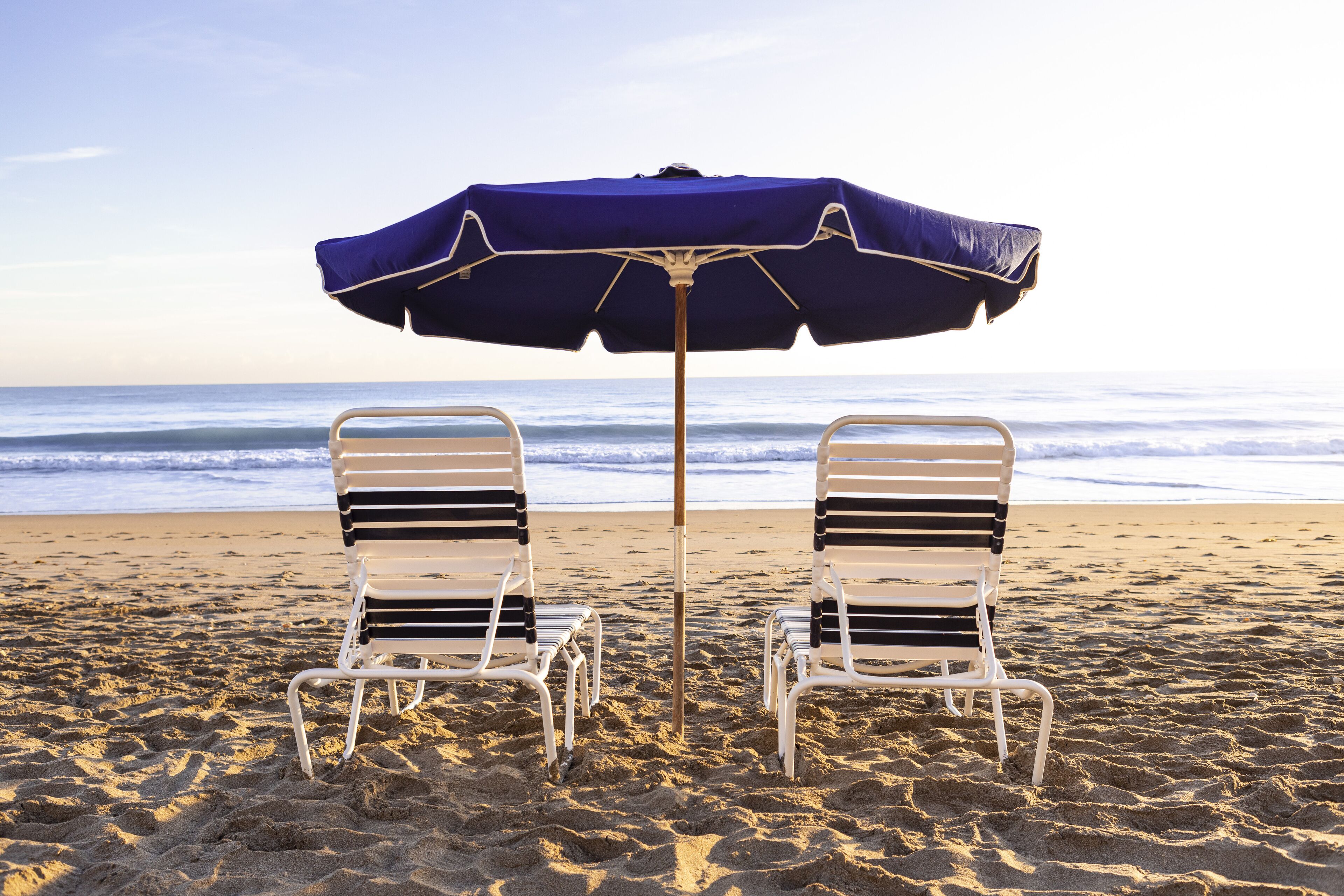 private beach, beach cabanas, sun-loungers, beach umbrellas