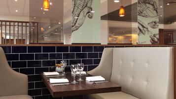 Breakfast and dinner served, international cuisine