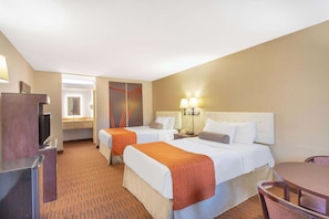 Double Room, 2 Double Beds, Smoking | In-room safe, blackout curtains, iron/ironing board, free WiFi