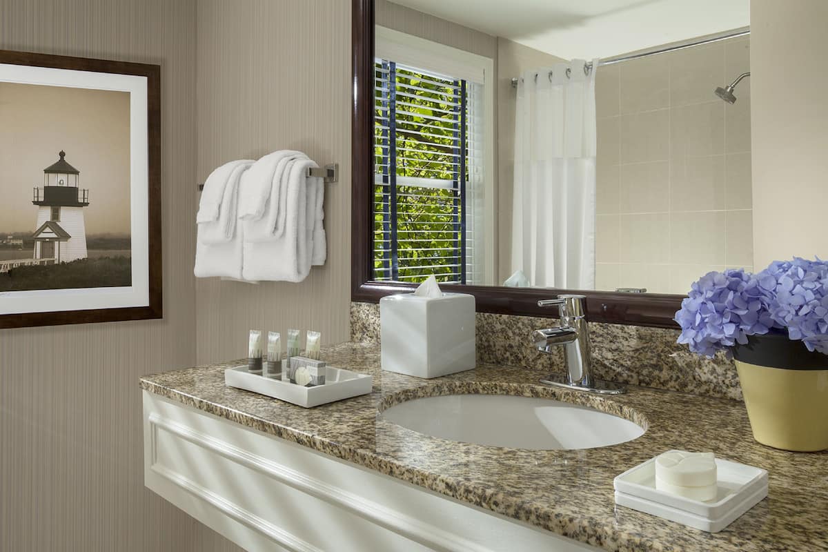 Free toiletries, hair dryer, towels