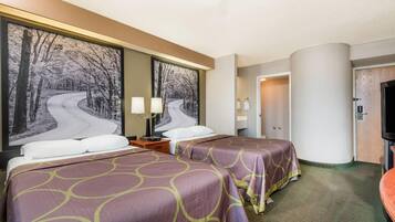 Room, 2 Double Beds, Non Smoking | In-room safe, desk, soundproofing, iron/ironing board