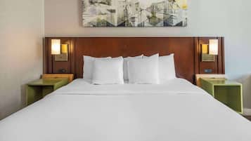 Premium bedding, pillow-top beds, desk, iron/ironing board