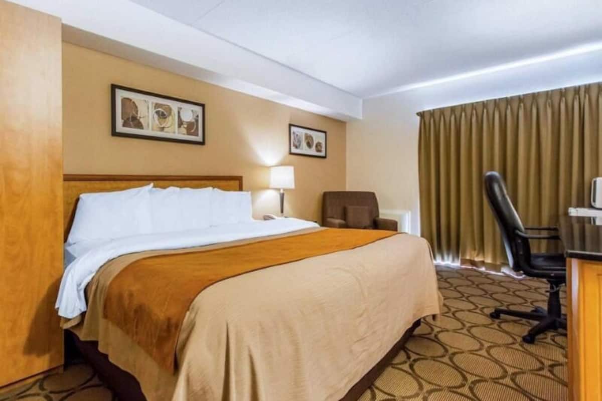 Premium bedding, pillowtop beds, desk, iron/ironing board