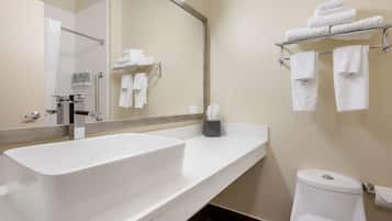 Suite, 1 King Bed, Non Smoking, Refrigerator & Microwave (with Sofabed) | Bathroom | Combined shower/tub, free toiletries, hair dryer, towels