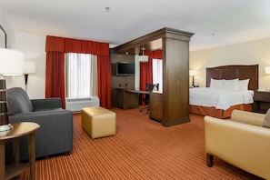 Room, 1 King Bed (Whirl Pool Tub) | Living area | 32-inch LCD TV with cable channels, TV