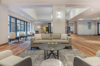 Hotel entrance and lobby at Sheraton Suites Old Town Alexandria