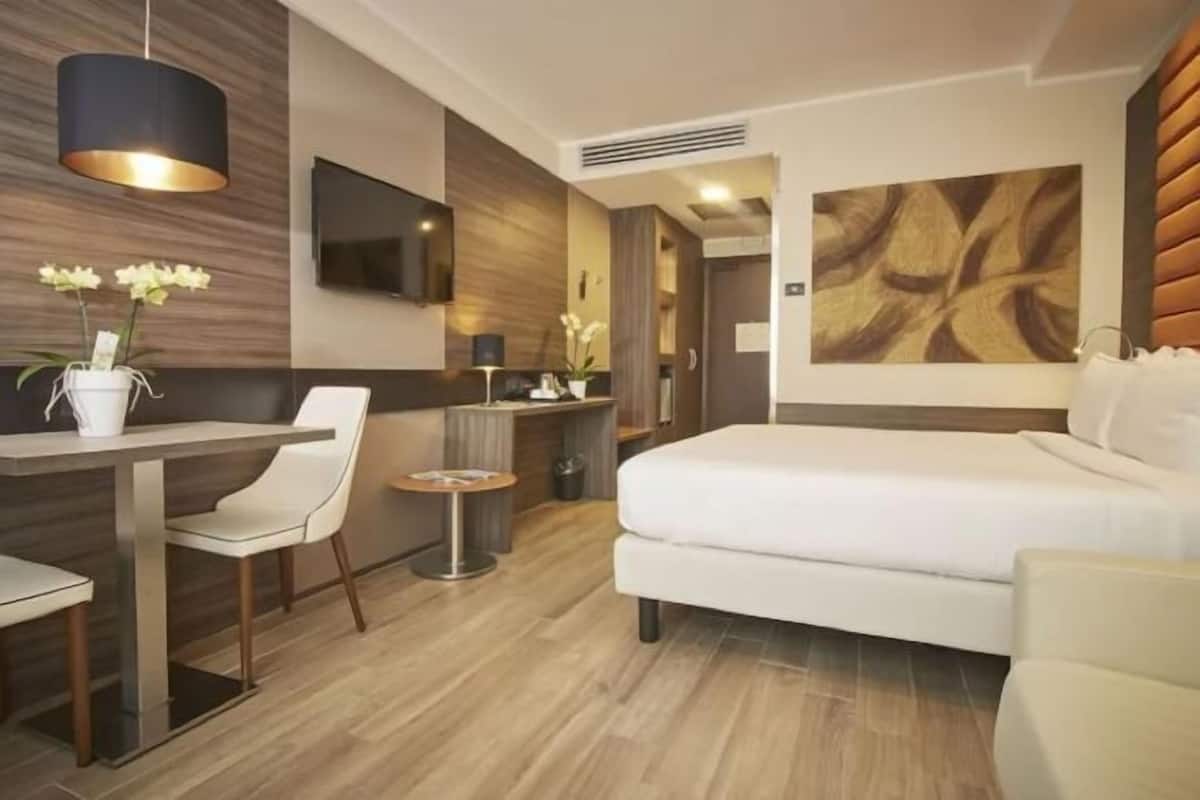 Literie de qualité supérieure, couette en duvet d'oie, minibar