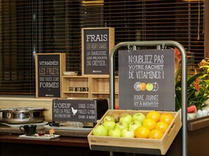 Daily buffet breakfast (EUR 12.50 per person)