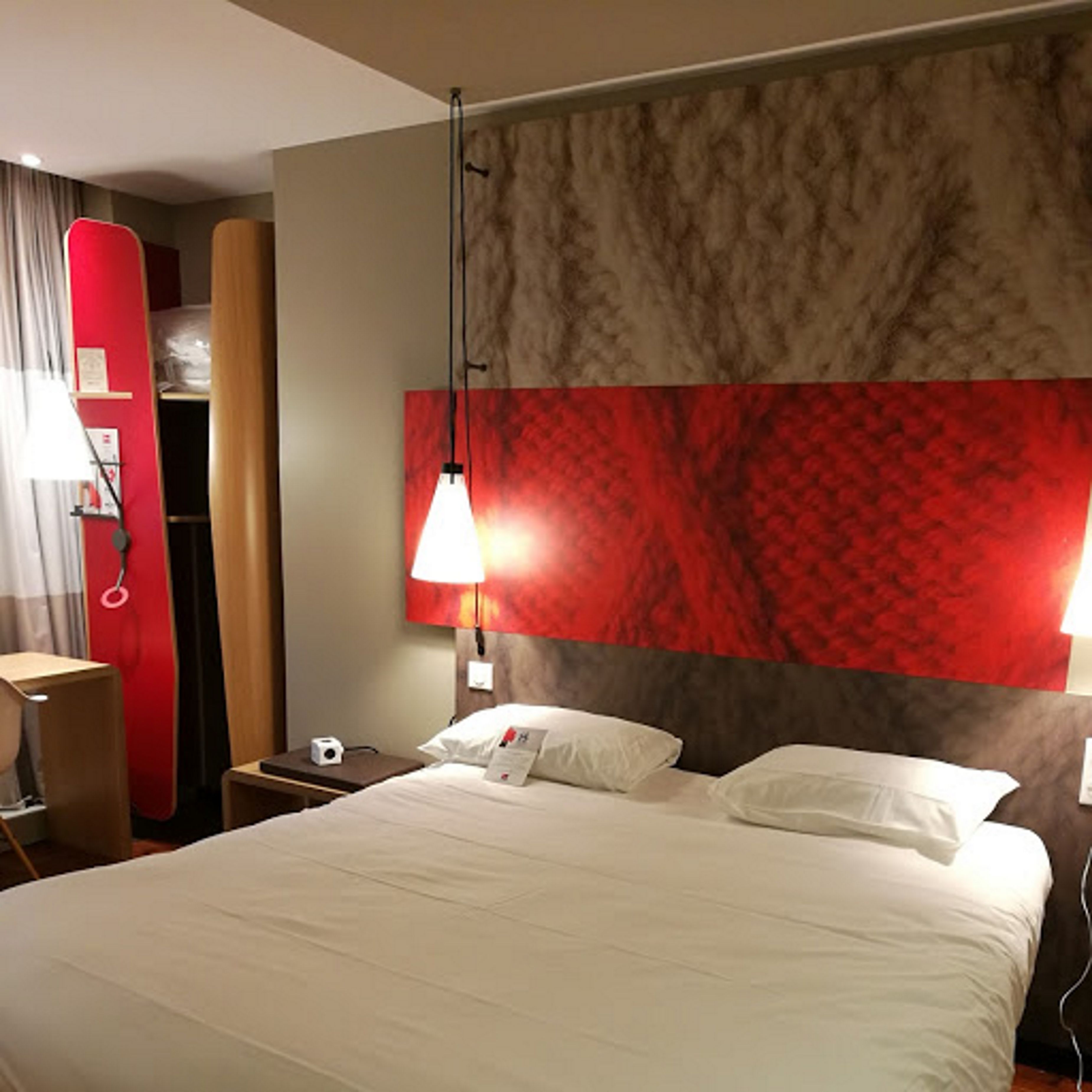 standard double room, 1 double bed | premium bedding, desk, laptop workspace, blackout curtains