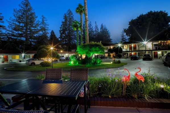Outdoor banquet area