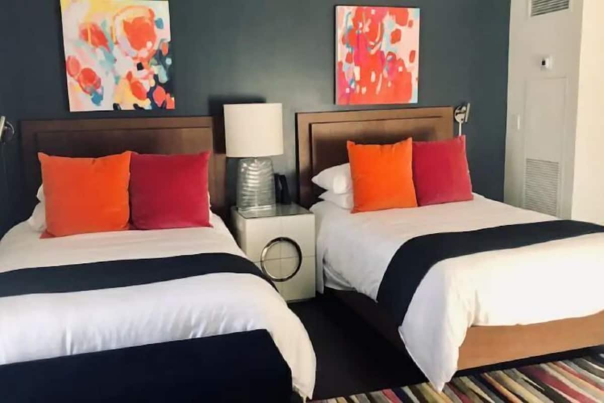 Premium bedding, pillow-top beds, in-room safe, desk