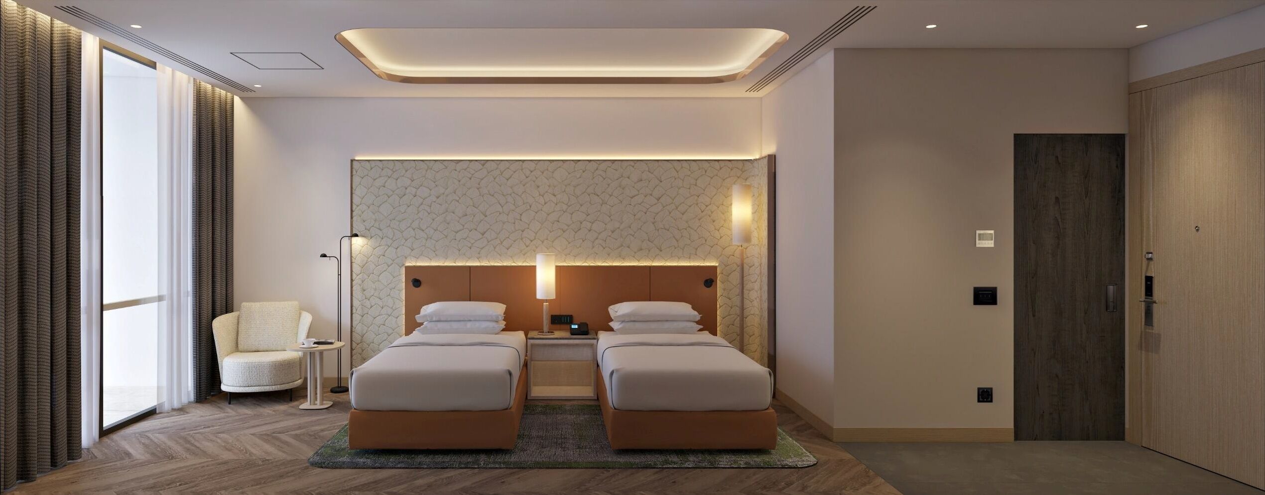 Room, 2 Twin Beds, Smoking, Poolside | Premium bedding, minibar, in-room safe, desk