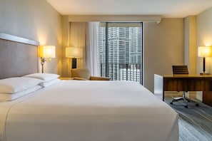 Premium bedding, down comforters, in-room safe, desk