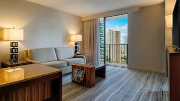 Suite, 1 King Bed with Sofa bed (Miami Suite) | Premium bedding, down comforters, in-room safe, desk