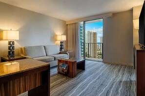 Suite, 1 King Bed with Sofa bed (Miami Suite) | Premium bedding, down comforters, in-room safe, desk