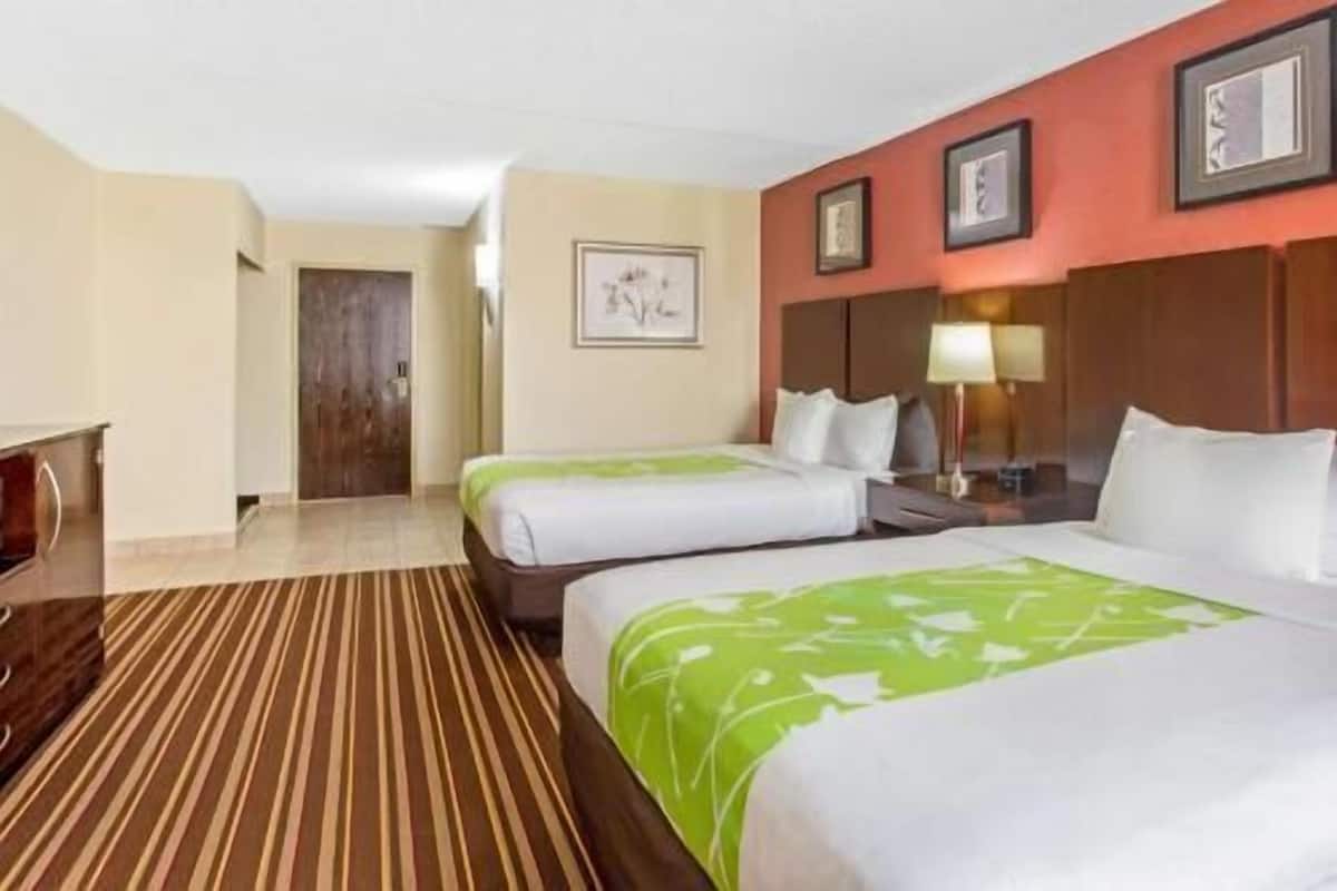 Premium bedding, desk, iron/ironing board, free cots/infant beds