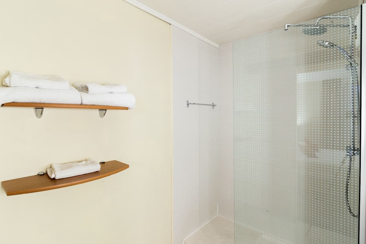 classic room, 1 double bed | bathroom | eco-friendly toiletries, hair dryer, towels