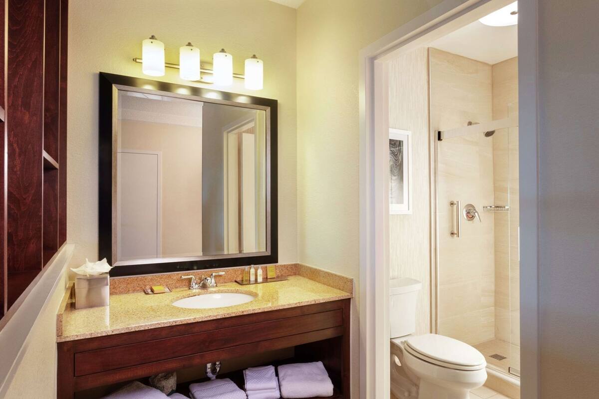 Bathroom | Eco-friendly toiletries, hair dryer, towels, soap