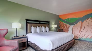 Standardzimmer, 1 King-Bett, Nichtraucher, Flussblick | Hochwertige Bettwaren, Schreibtisch, Verdunkelungsvorhänge