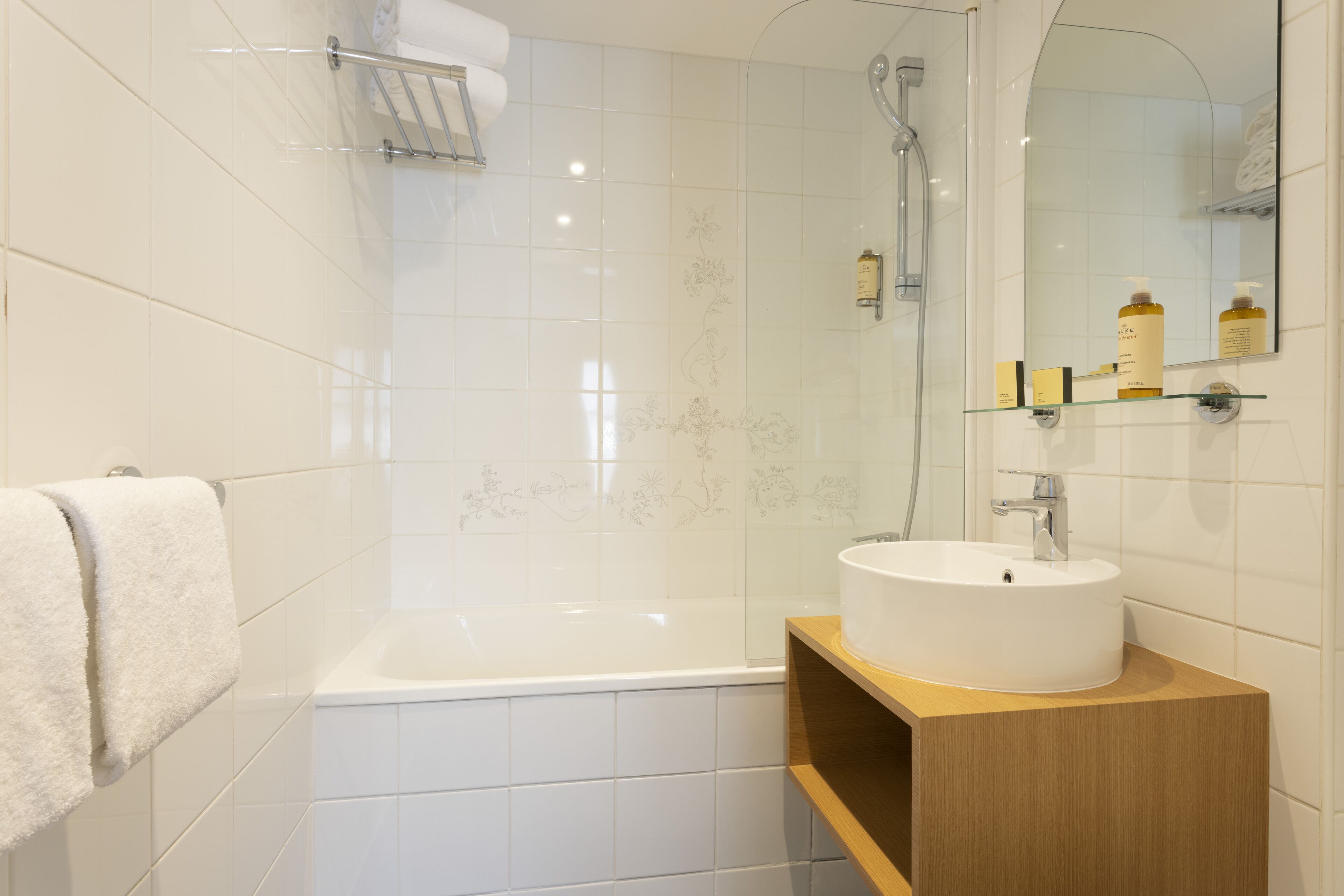 free toiletries, hair dryer, towels, soap