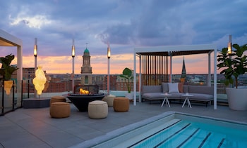 Rooftop terrace at Hotel Zena Washington DC