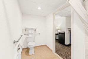 Standard Room, 1 King Bed, Accessible, Non Smoking | Desk, laptop workspace, iron/ironing board, free cribs/infant beds