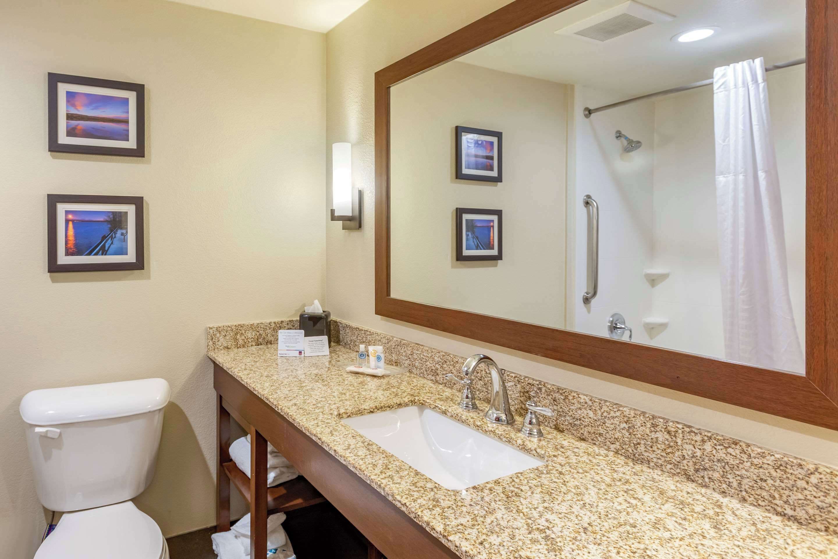 free toiletries, hair dryer, towels