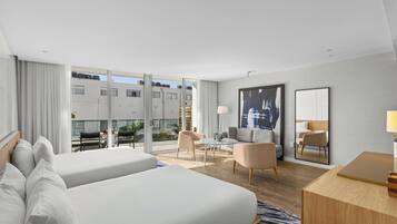 Two Queen Suite with Terrace | Premium bedding, pillowtop beds, minibar, in-room safe