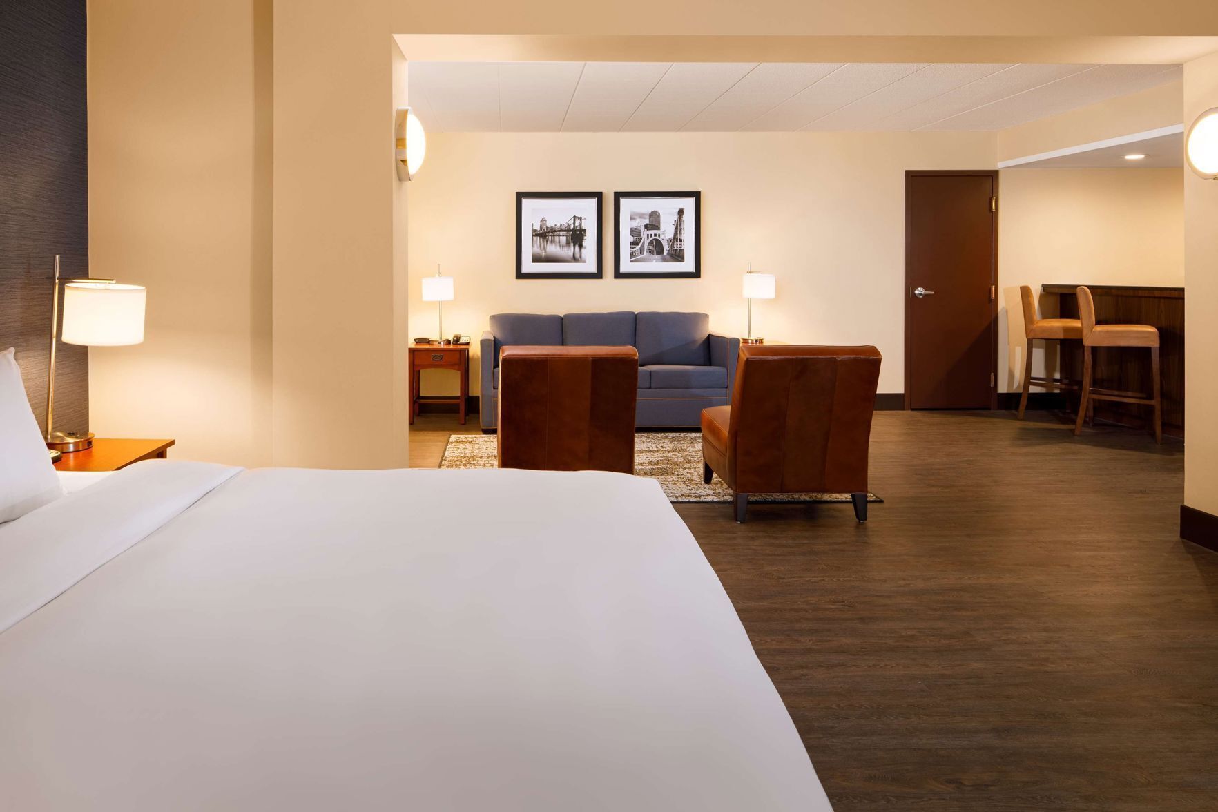 In-room safe, desk, laptop workspace, blackout curtains