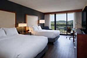 Room, 2 Queen Beds, Balcony | In-room safe, desk, laptop workspace, blackout drapes